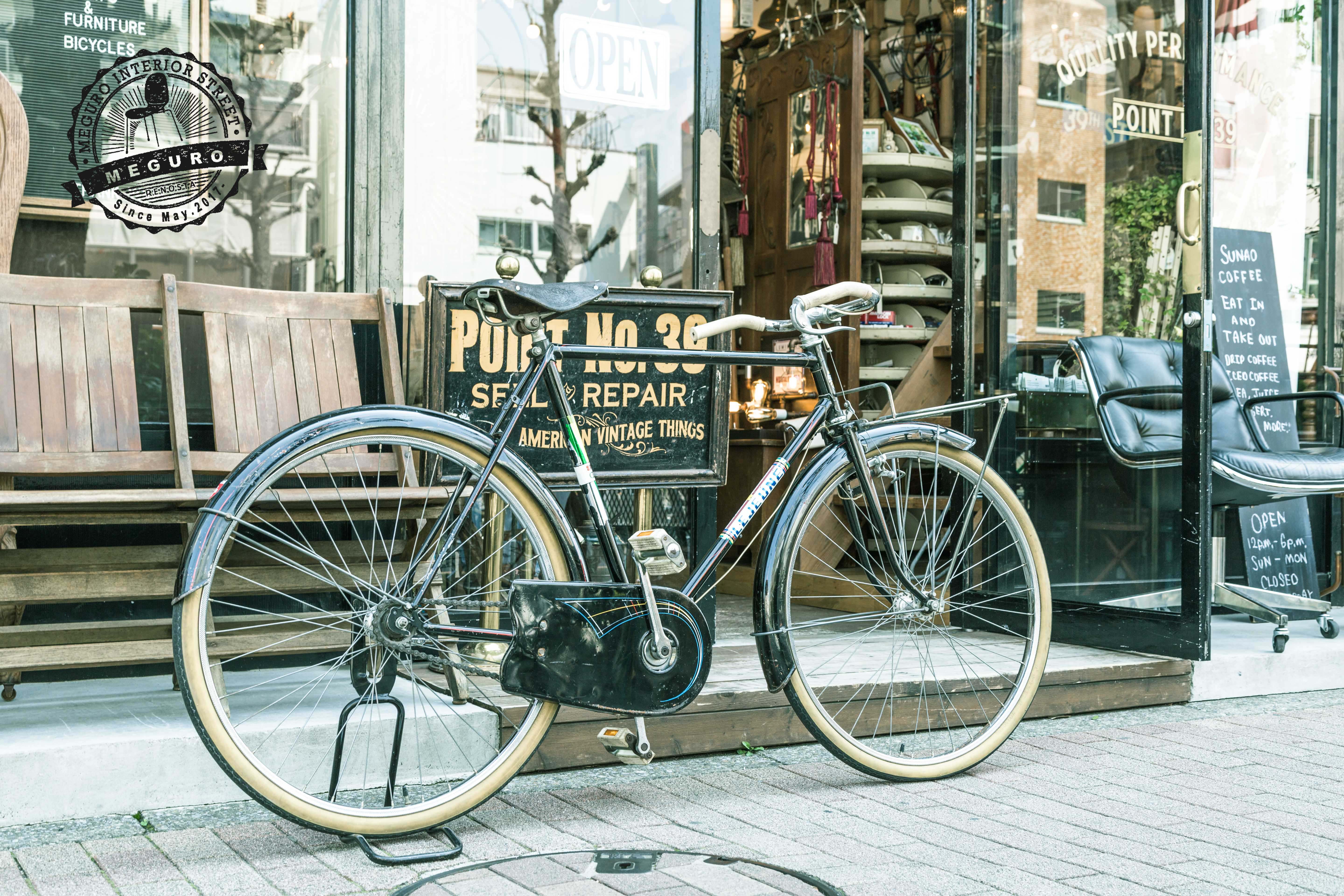 アンティーク！自転車荷台